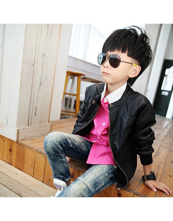 Kids leather sale coats